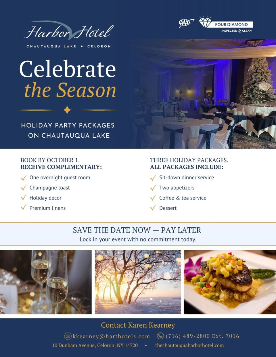 Holiday party package details